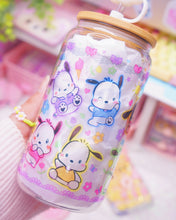 Load image into Gallery viewer, Kawaii White Dog Glasscan Cup 16oz [Made to Order]