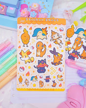 Load image into Gallery viewer, Fire Type Sticker Sheet