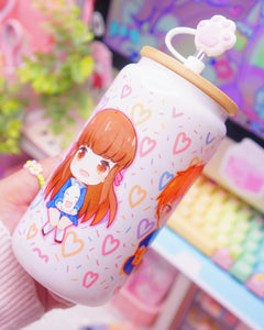 Fruba Characters Glass Can 16oz
