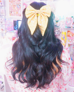 Yellow Lighting Bow Hair Clip