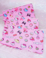 Load image into Gallery viewer, Kawaii Pink Sweet Characters Flat Pouch Bag