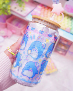 Kawaii Penguin Glasscan Cup 16oz [Made to Order]