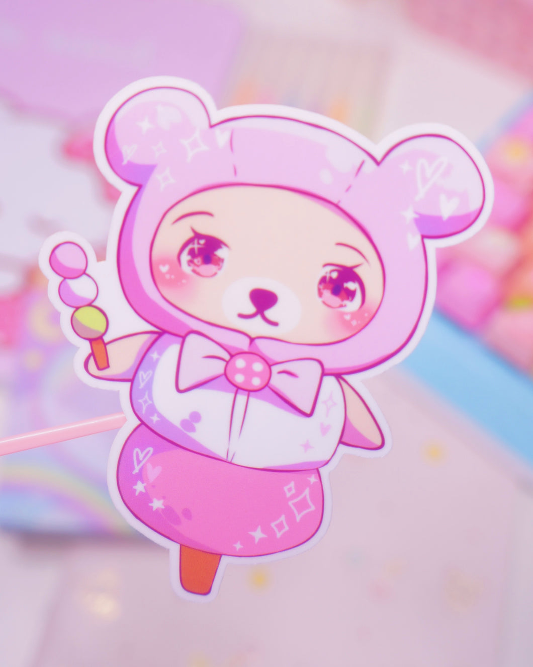 Dango Kuma Pink Sticker – SweetPrincessKawaii