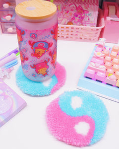 Pink Blue Cup Coaster