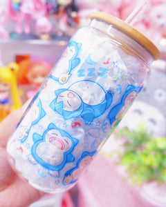 Snorlax Glasscan Cup 16oz [Made to Order]
