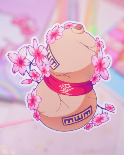 Sand Gourd Cherry Blossom Sticker