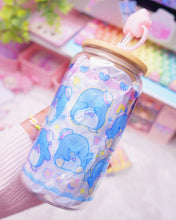 Load image into Gallery viewer, Kawaii Penguin Glasscan Cup 16oz [Made to Order]