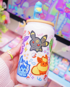 Eeveelution Glass Can 16oz [Made to Order]