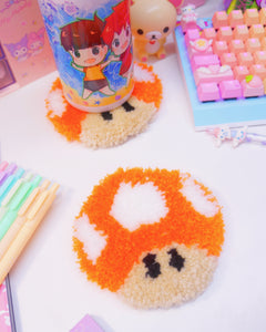 Orange Mushroom Rug Coaster