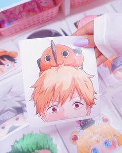Denj & Pochi Car Peeker Sticker Decal