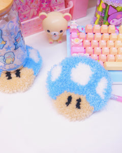 Blue Mushroom Rug Coaster