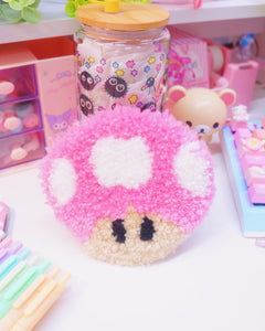 Pink Mushroom Rug Coaster