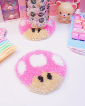 Load image into Gallery viewer, Pink Mushroom Rug Coaster