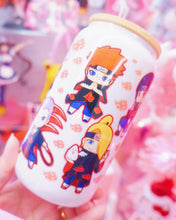 Load image into Gallery viewer, Akatsuki Chibi Characters Glasscan Cup 16oz [Made to Order]