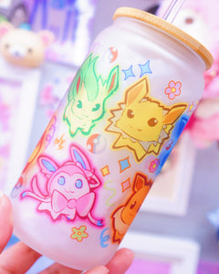 Eeveelution Glass Can 16oz [Made to Order]