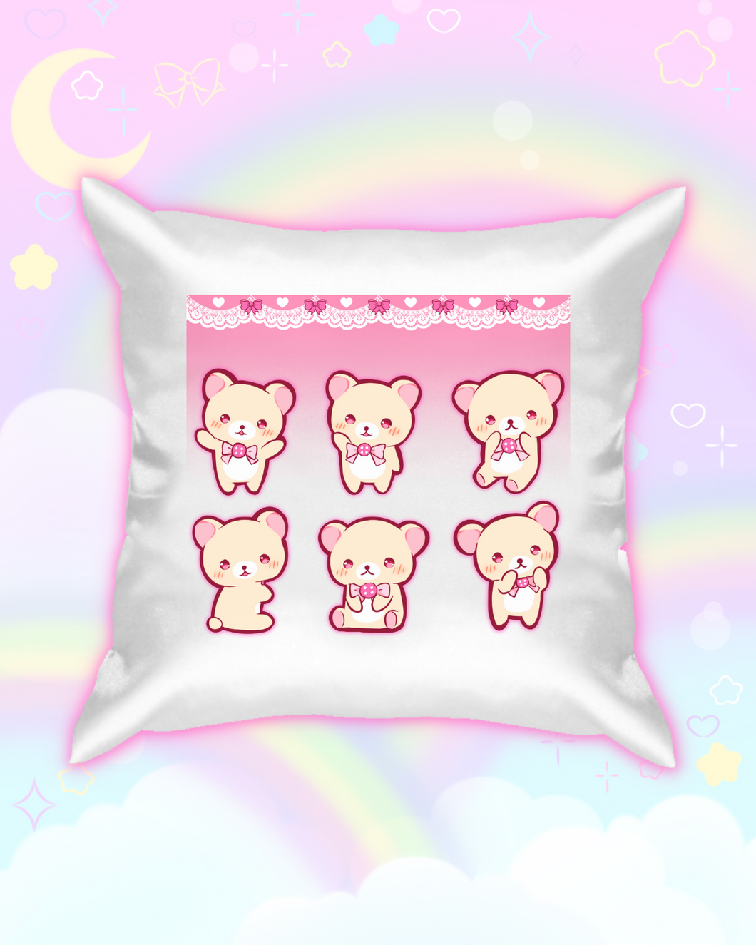 Yellow Kuma Decorative Pillow Cover [Made to Order]
