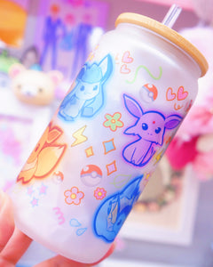 Eeveelution Glass Can 16oz [Made to Order]