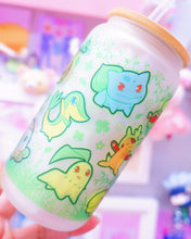 Load image into Gallery viewer, Pokemon Starters Glass Can 16oz  [Made to Order]