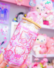 Load image into Gallery viewer, Cute Kitten Glasscan Cup 16oz