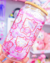 Load image into Gallery viewer, Cute Kitten Glasscan Cup 16oz