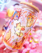Load image into Gallery viewer, Pokemon Starters Glass Can 16oz  [Made to Order]
