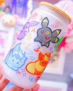 Eeveelution Glass Can 16oz [Made to Order]