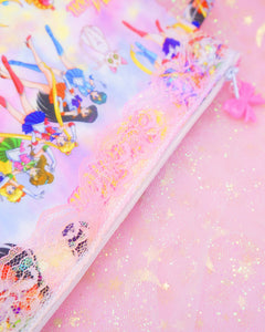 Magical Girls Flat Lace Pouch Bag