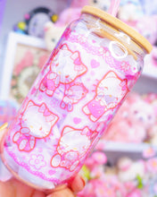 Load image into Gallery viewer, Cute Kitten Glasscan Cup 16oz