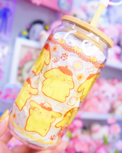 Cute Pudding Dog Glasscan Cup 16oz