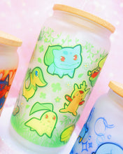 Load image into Gallery viewer, Pokemon Starters Glass Can 16oz  [Made to Order]