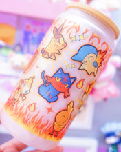 Load image into Gallery viewer, Pokemon Starters Glass Can 16oz  [Made to Order]