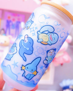 Pokemon Starters Glass Can 16oz  [Made to Order]