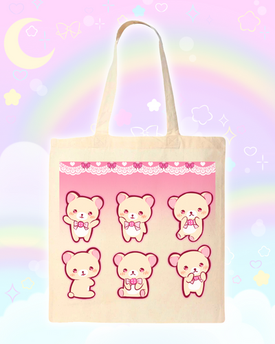 Yellow Kuma Tote Bag