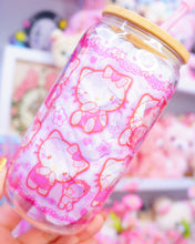 Load image into Gallery viewer, Cute Kitten Glasscan Cup 16oz