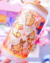 Load image into Gallery viewer, Pokemon Starters Glass Can 16oz  [Made to Order]