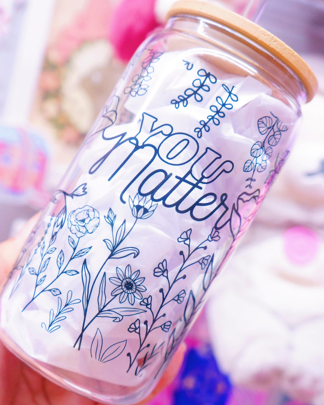 You Matter Self Love Glass Can 16oz