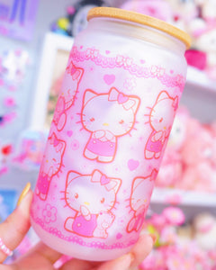 Cute Kitten Glasscan Cup 16oz