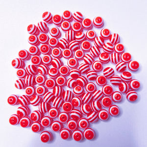 Red Christmas 10mm Beads