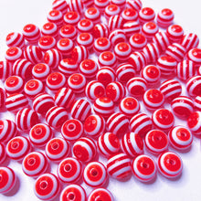 Load image into Gallery viewer, Red Christmas 10mm Beads