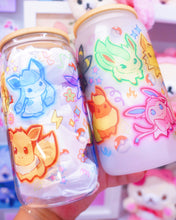 Load image into Gallery viewer, Eeveelution Glass Can 16oz [Made to Order]