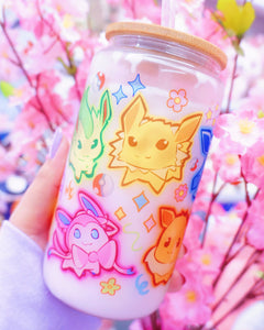 Eeveelution Glass Can 16oz [Made to Order]