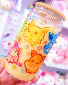 Eeveelution Glass Can 16oz [Made to Order]